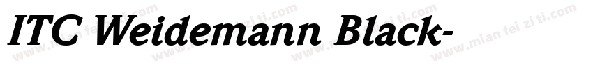 ITC Weidemann Black字体转换